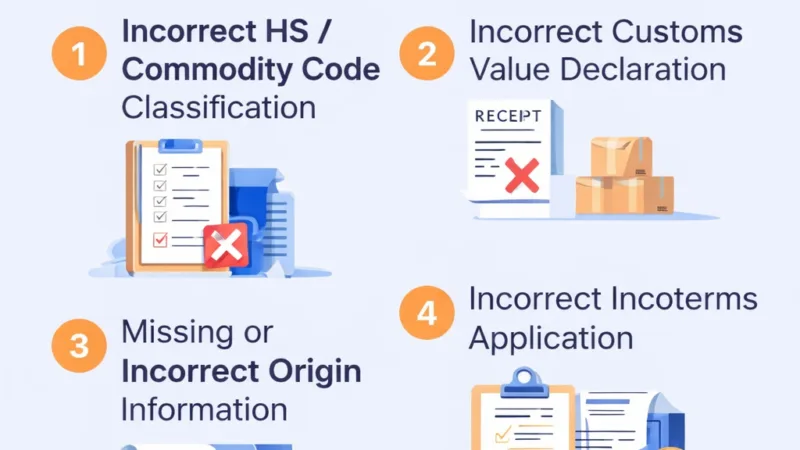 Common customs declaration errors in the EU